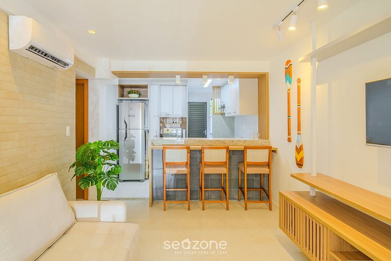 Apt c/ Piscina e 2 Suítes em Guarajuba TRA0014