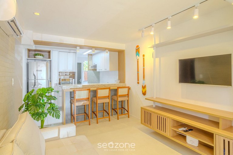 Apt c/ Piscina e 2 Suítes em Guarajuba TRA0014