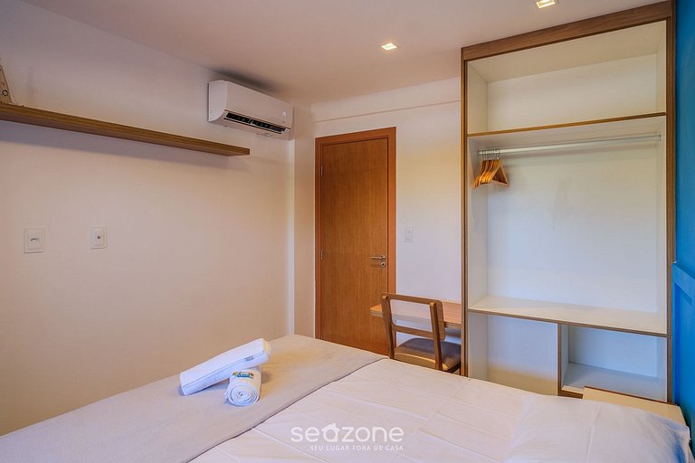 Apto con piscina y 2 suites en Guarajuba TRA0014