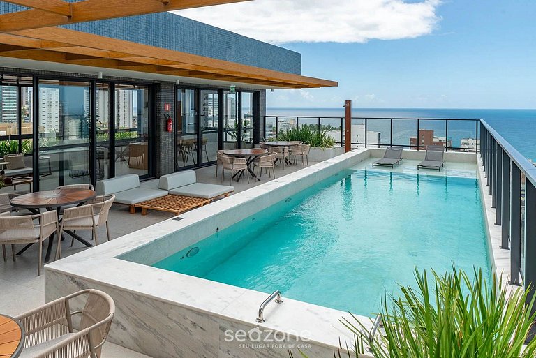 Apto c/ varanda na Barra, 400m do Mar BLB1501