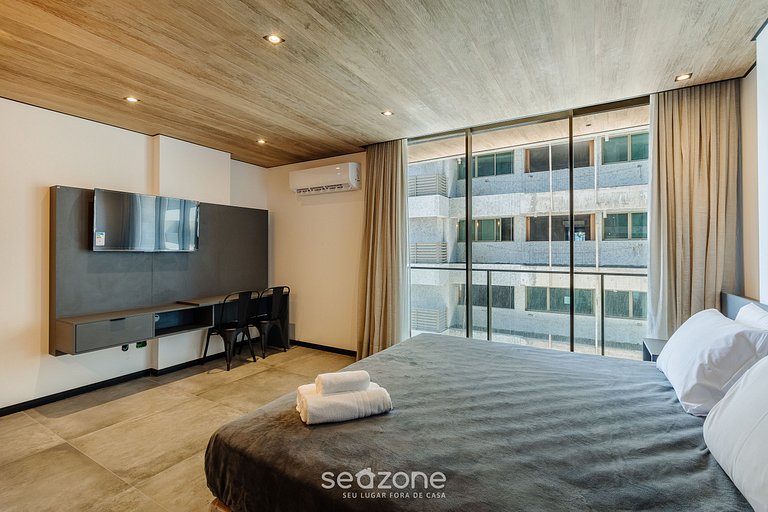 Estúdio na Orla c/ Piscina e Sauna NWT0903