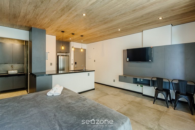 Estudio frente al mar con piscina y sauna NWT0903