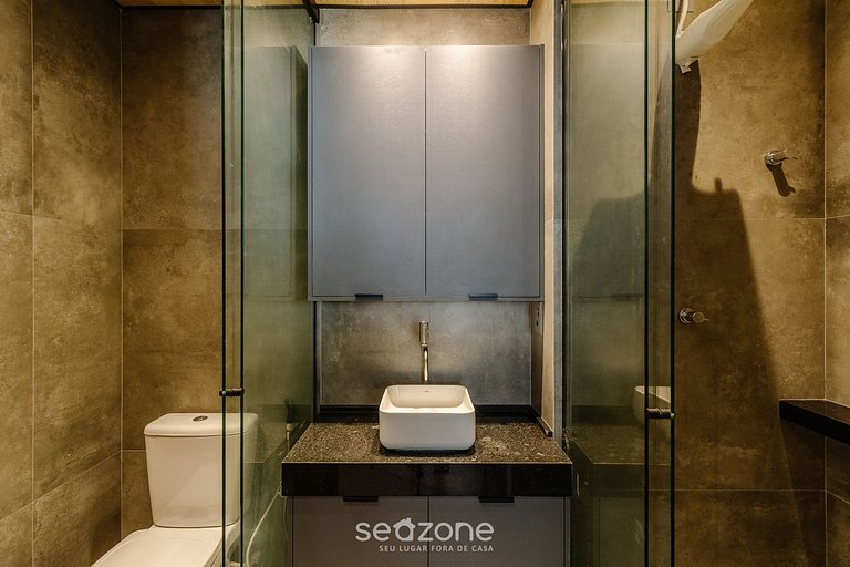 Estúdio na Orla c/ Piscina e Sauna NWT0903