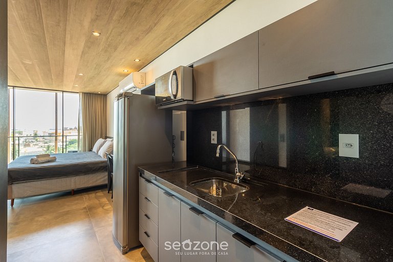 Studio c/ Varanda e Vista Lateral Mar | NWT0917