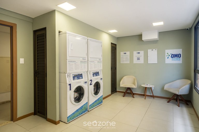 Studio a 220 m do mar em cond. c/ piscina BPM0909