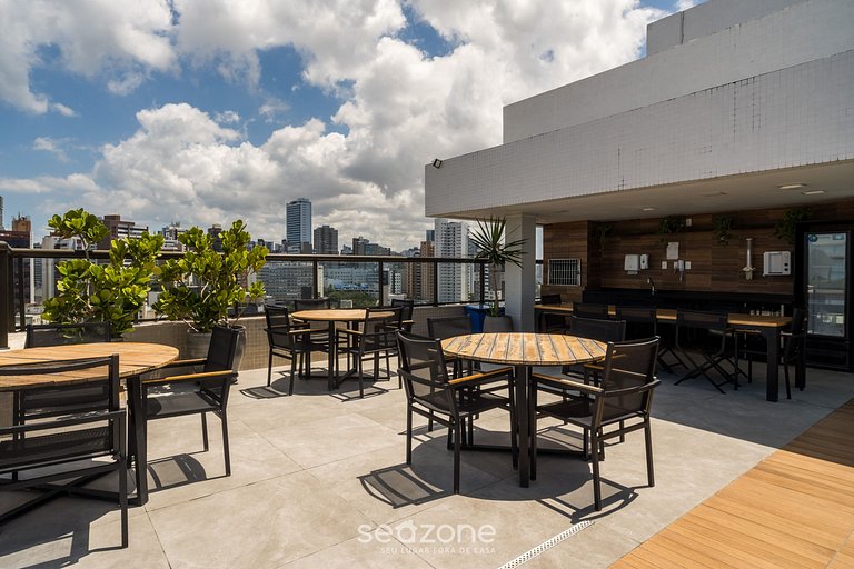 Studio em cond. c/ piscina a 220m da Praia BPM0808