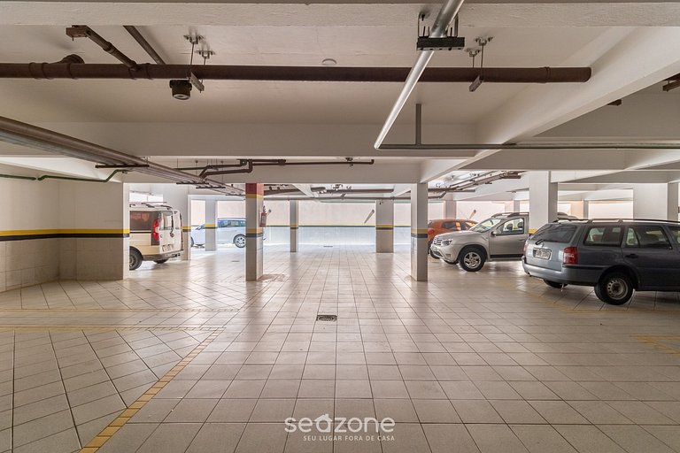 Apto c/ churrasqueira a 60m da praia SMB0307