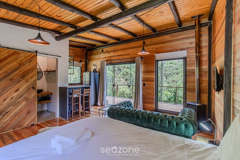 Acogedora cabaña con chimenea Urubici-SC EGC001