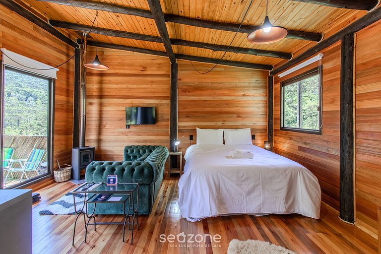 Acogedora cabaña con chimenea Urubici-SC EGC001