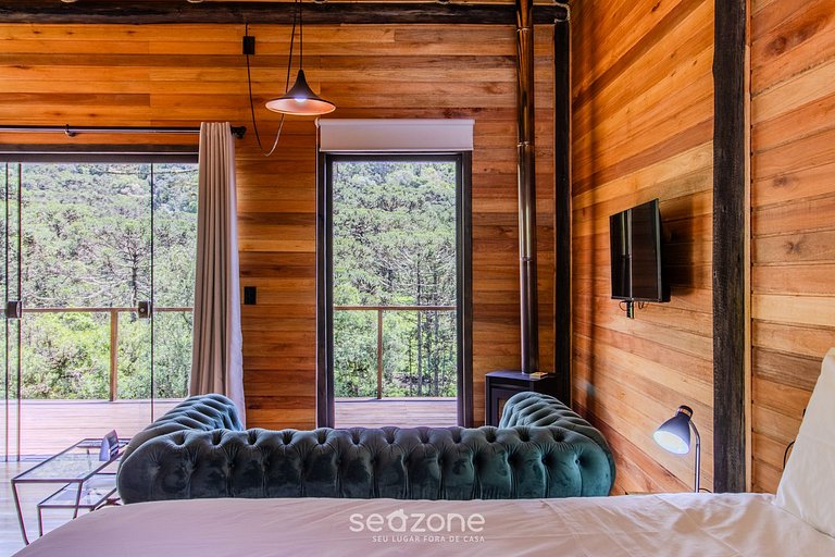 Acogedora cabaña con chimenea Urubici-SC EGC001