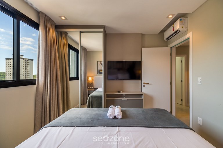 Apto vista mar c/ piscina 280m da praia MHF2002