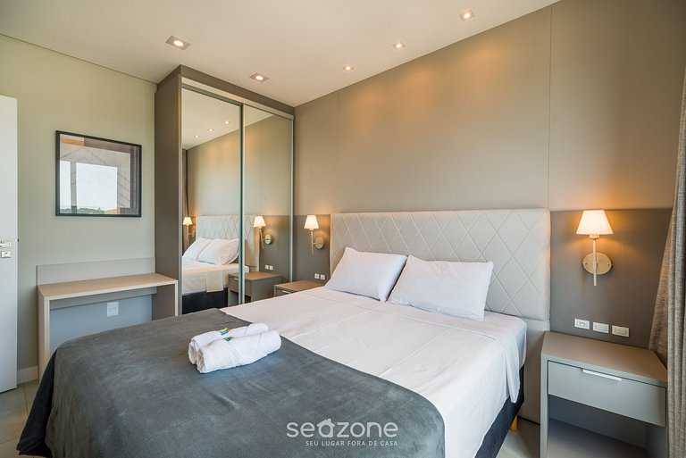 Apartamento com vista para o mar a 280 metros da praia MHF20