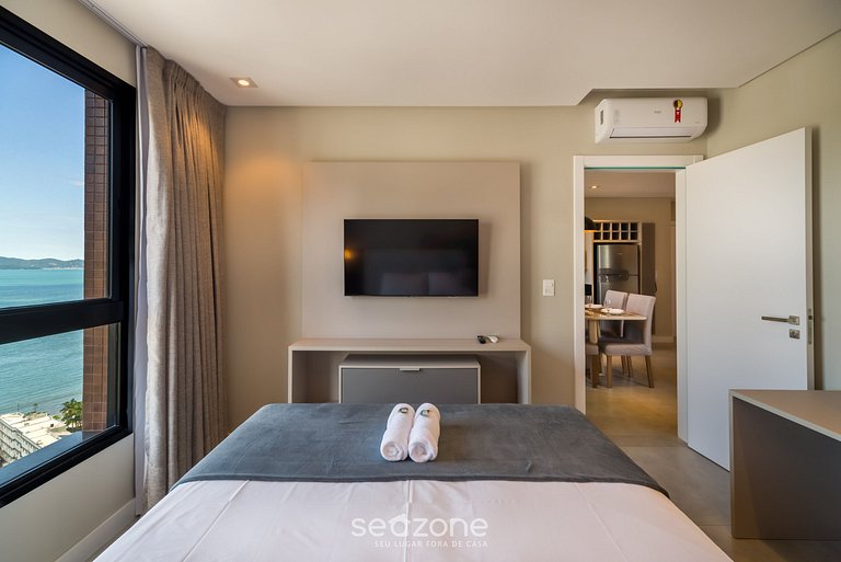 Apartamento com vista para o mar a 280 metros da praia MHF20