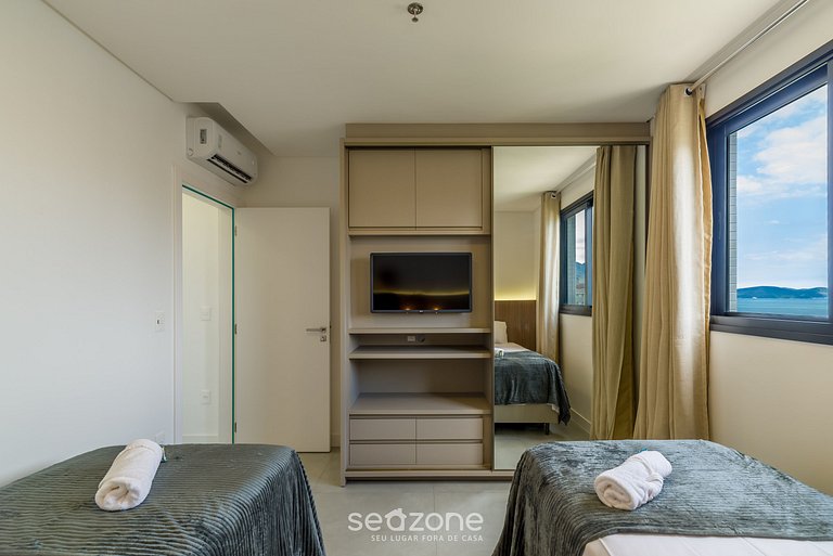 Apto em cond. c/ vista mar a 280m Praia MHF1509