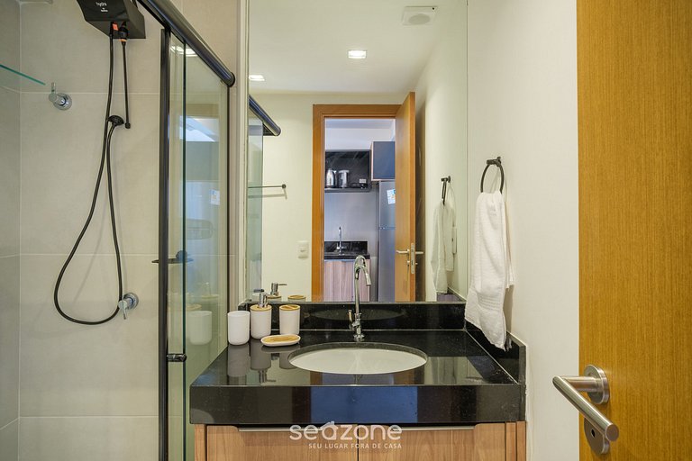 Estudio moderno c/ piscina a 450m de playa PRV1003