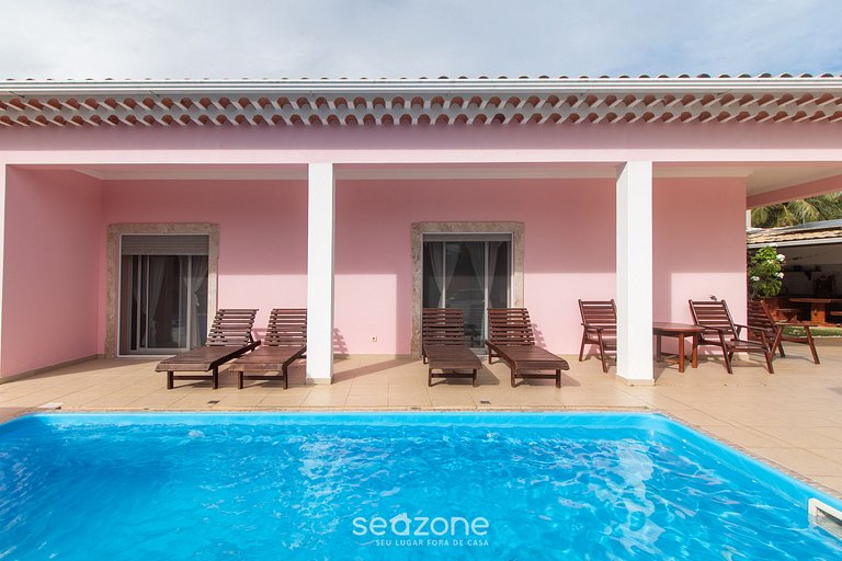 Casa c/ piscina 350m Praia de Taperapuan RUD0047