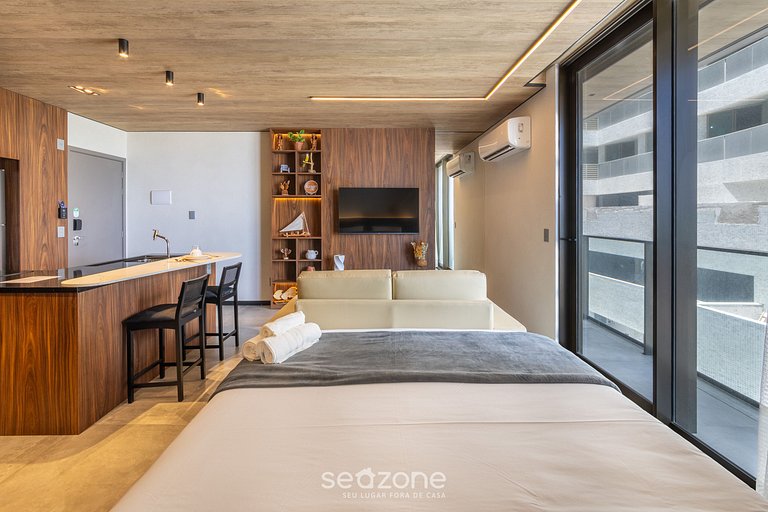 Estúdio na Orla c/ Academia e Piscina NWT0309