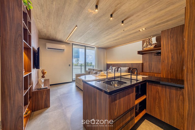 Estudio frente mar c/ gimnasio y piscina NWT0309