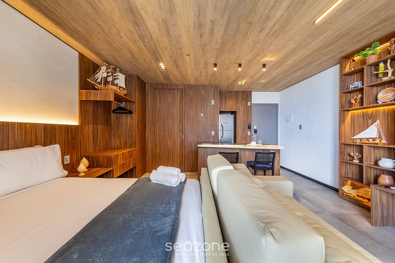 Estúdio na Orla c/ Academia e Piscina NWT0309