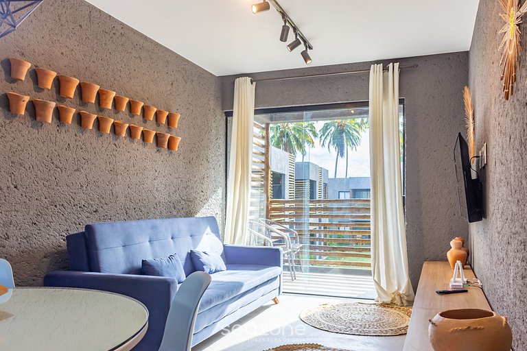 Apto agradável a 800m da praia de Patacho CVPA103