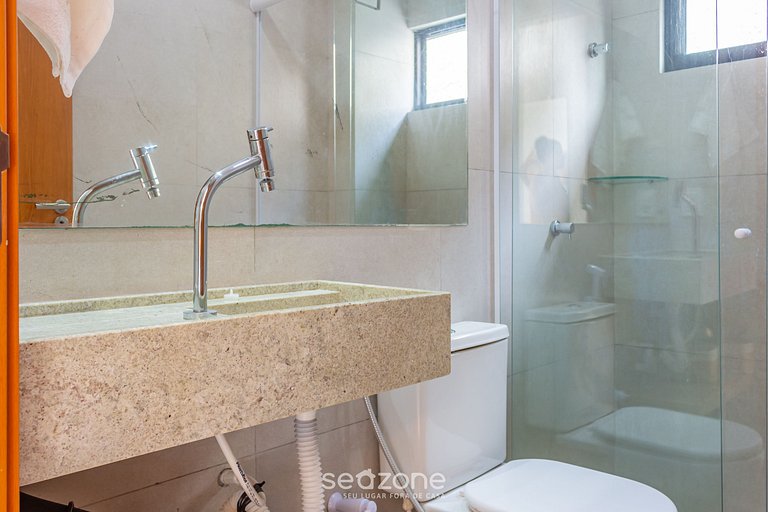 Apto agradável a 800m da praia de Patacho CVPA103