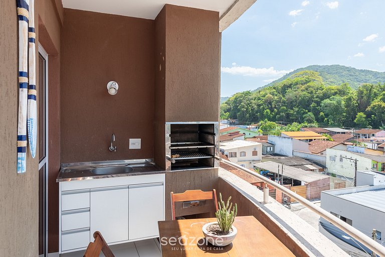 Apto con suite y barbacoa Ubatuba-SP CDV042