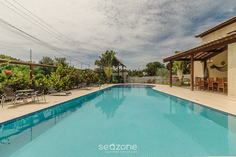 Casa em Cond. c/ Piscina a 3 min da Praia ATP0003