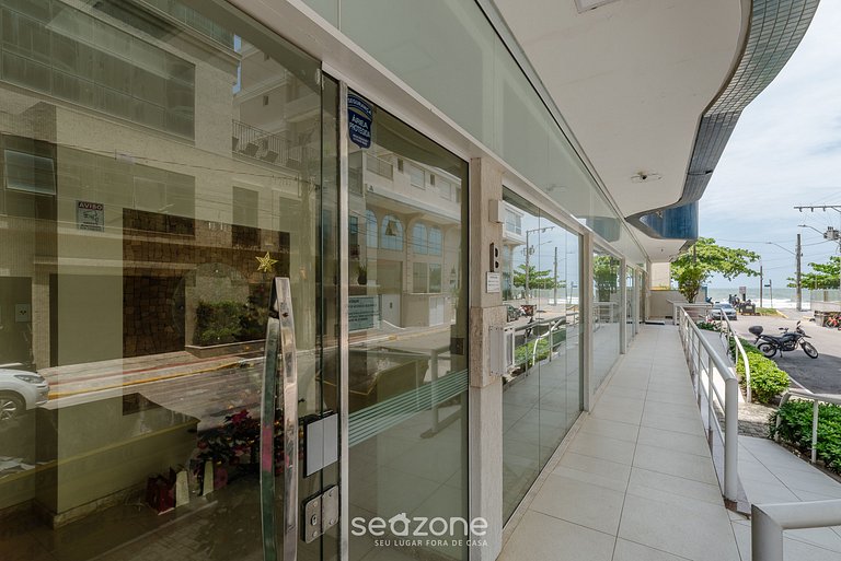 Apto vista mar c/ churrasq. a 50m da Praia ATT0602