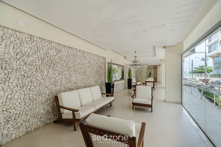 Apto vista mar c/ churrasq. a 50m da Praia ATT0602