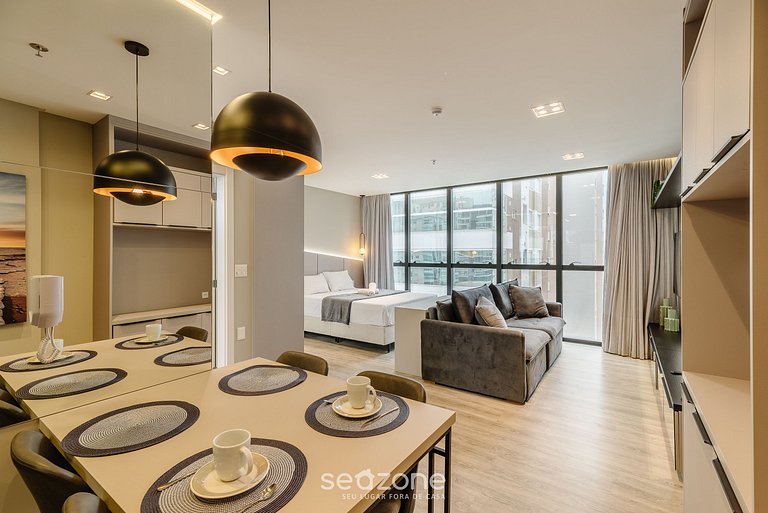 Studio completo c/ piscina em Itapema IFT1405