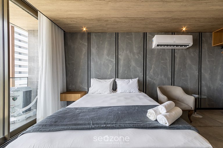 Estúdio c/ Piscina e Academia à Beira-mar NWT0423