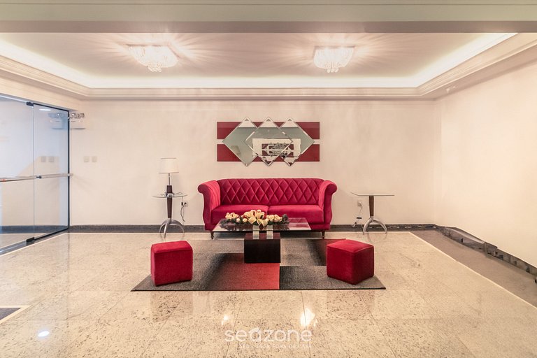 Apto 3Q c/ churrasqueira a 170m da Praia TSF1302