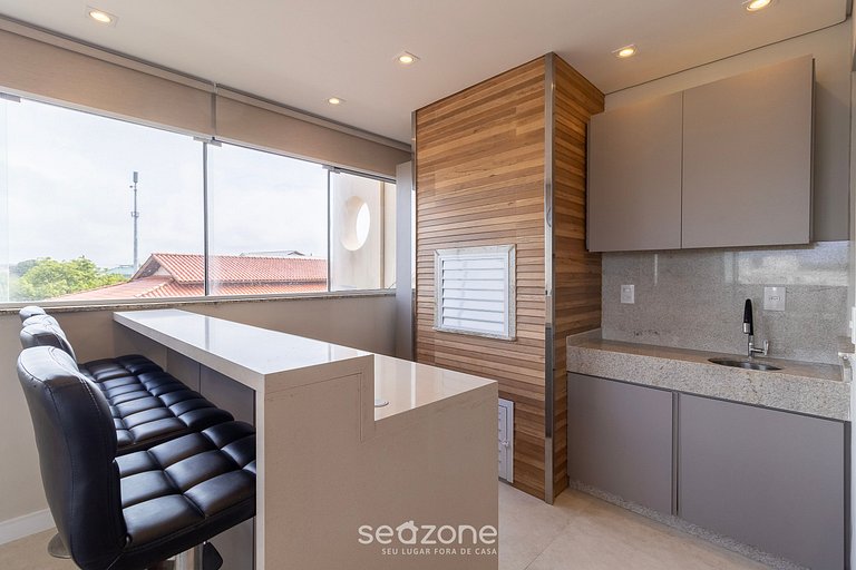 Apartamento c/ área gourmet 240m da Praia CAC0301