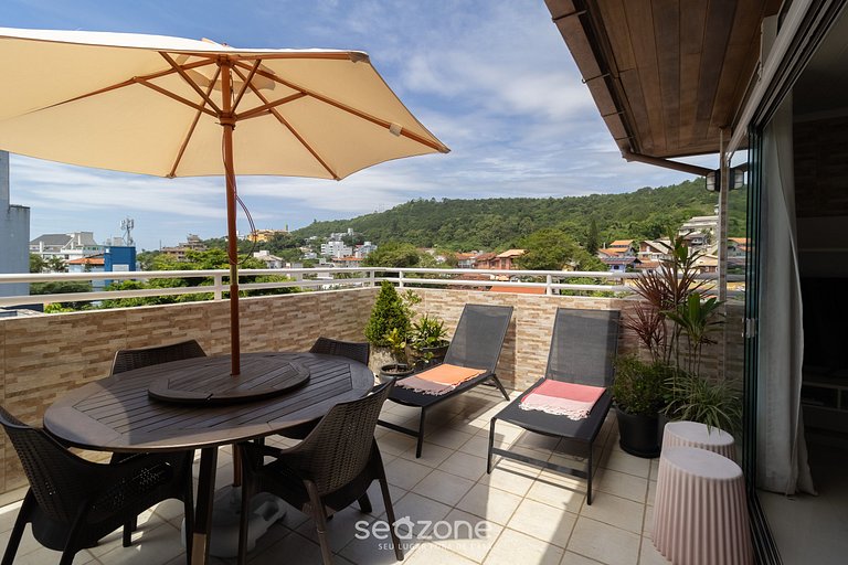 Linda cobertura a 5 minutos da praia Jurere COS302