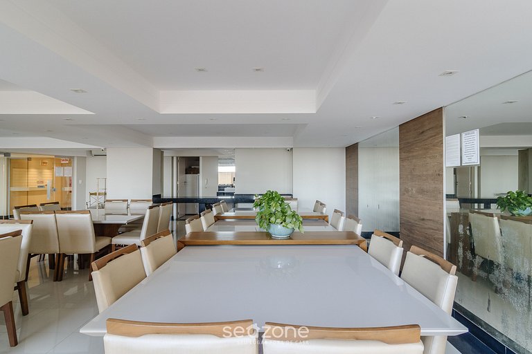 Aconchegante apto com varanda vista mar CET1702