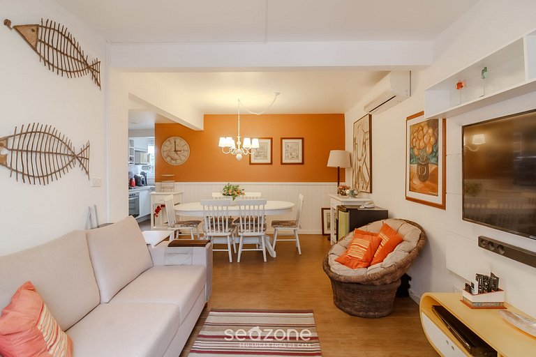 Dpto 3 hab a metros del mar c/ cochera NRA0490