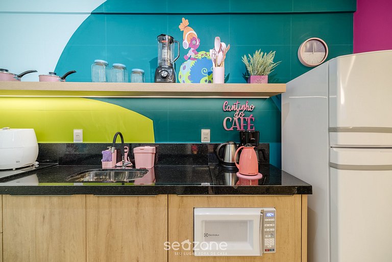 Ap temático de 2 hab Arcoíris c/ barbacoa OBP0301