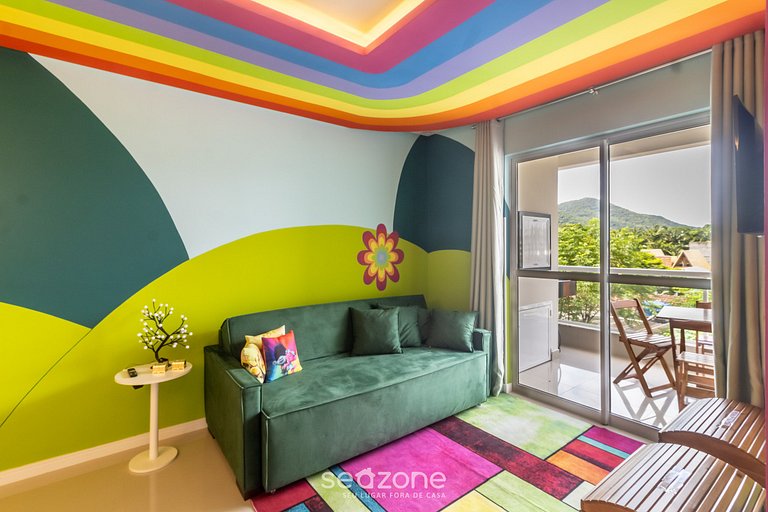 Apto 2Q temático Arco-Íris c/ churrasq OBP0301