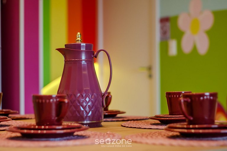 Ap temático de 2 hab Arcoíris c/ barbacoa OBP0301