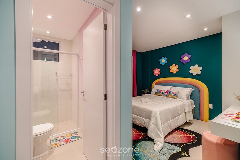 Apto 2Q temático Arco-Íris c/ churrasq OBP0301