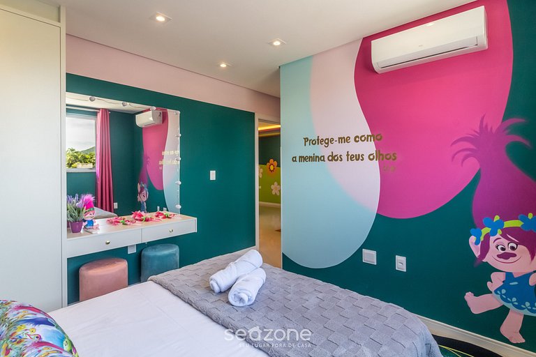 Ap temático de 2 hab Arcoíris c/ barbacoa OBP0301