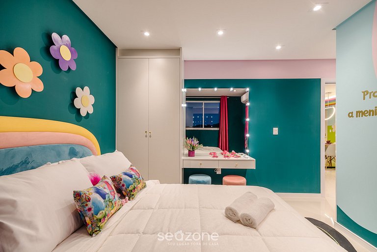 Apto 2Q temático Arco-Íris c/ churrasq OBP0301