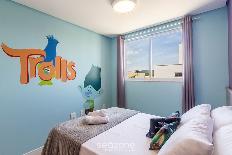 Ap temático de 2 hab Arcoíris c/ barbacoa OBP0301