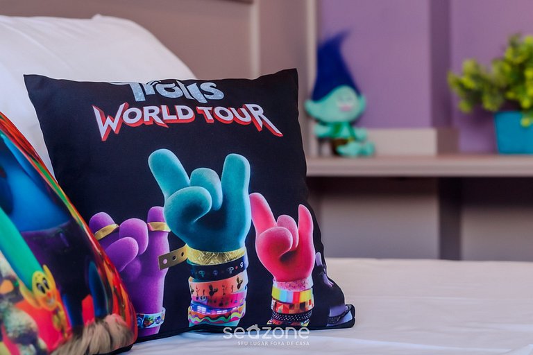 Apto 2Q temático Arco-Íris c/ churrasq OBP0301