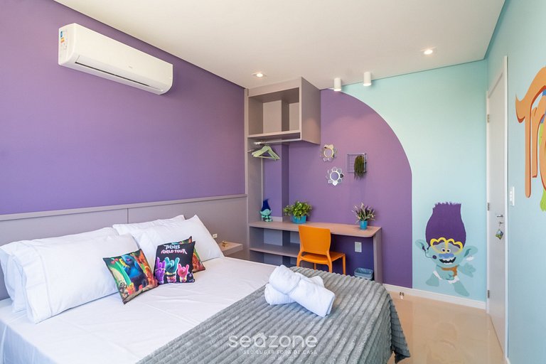 Ap temático de 2 hab Arcoíris c/ barbacoa OBP0301