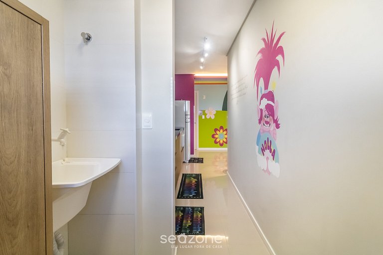 Apto 2Q temático Arco-Íris c/ churrasq OBP0301