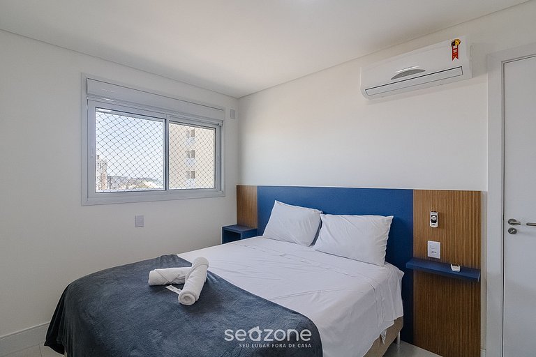 Apto vista mar c/ churrasq. 50m - SHC1106