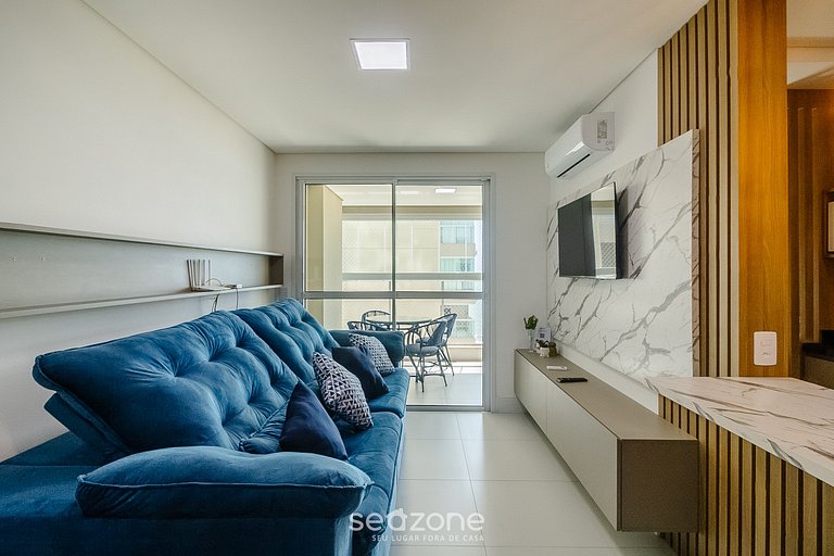 Apto vista mar c/ churrasq. 50m - SHC1106