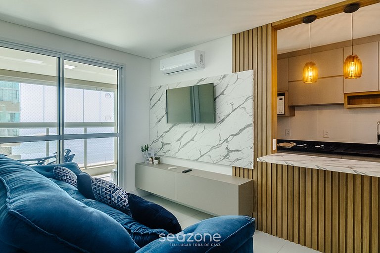 Apto vista al mar c/ parrilla 50m - SHC1106