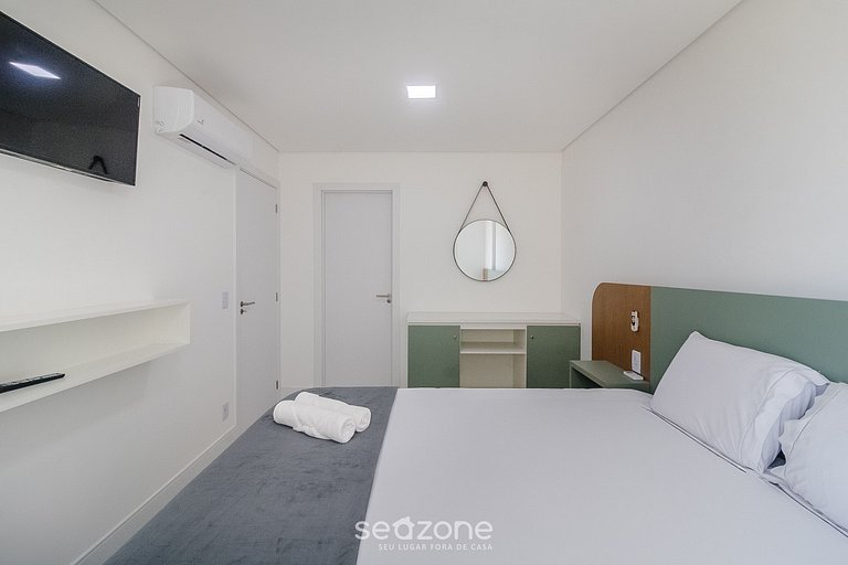 Apto vista mar c/ churrasq. 50m - SHC1106